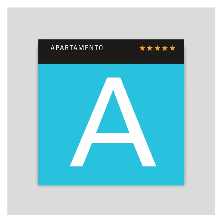CN03 - Placa distintivo - Apartamento cinco estrellas