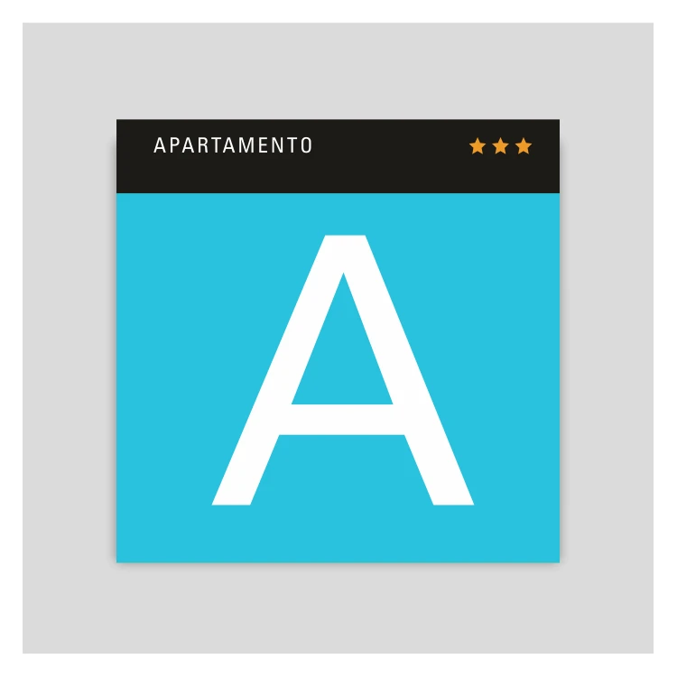 CN01 - Placa distintivo - Apartamento tres estrellas