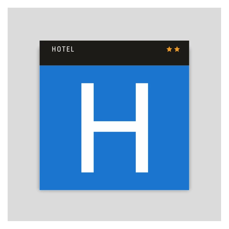 CN07 - Placa distintivo - Hotel de dos estrellas - Canarias
