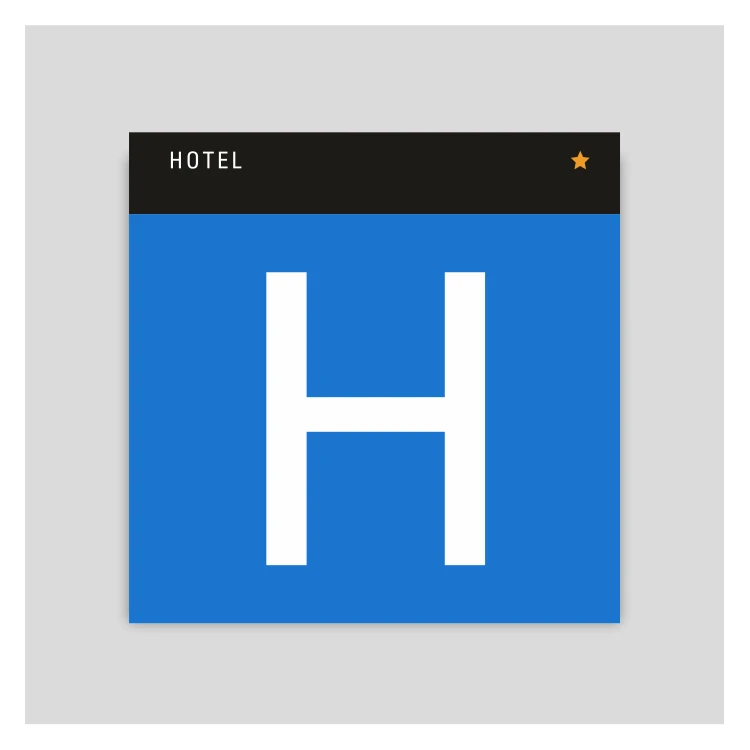 CN06 - Placa distintivo - Hotel de una estrella